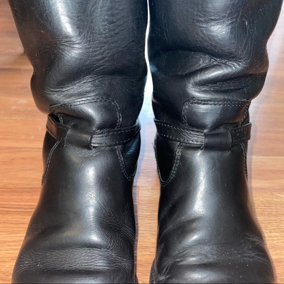 FRYE Melissa Tall Riding Boots Belted Slouch Size 6 1/2 - Picture 5 of 14